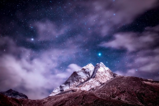 Himalayas at night view